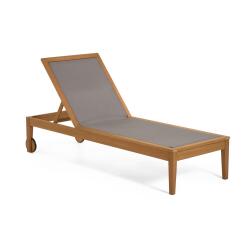 Tumbona de exterior Caterin madera maciza eucalipto