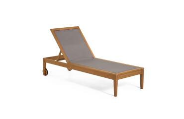 Tumbona de exterior Caterin madera maciza eucalipto