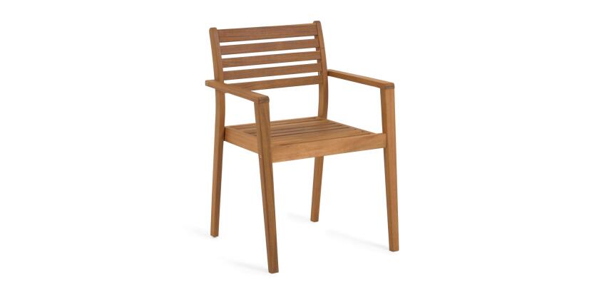 Hanzel solid acacia garden chair