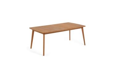 Hanzel verlengbare tafel van massief eucalyptushout 183 (240) x 100 cm