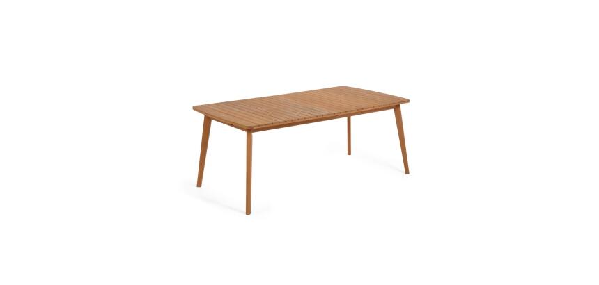 Table d'extérieur extensible Hanzel - bois massif d'eucalyptus L 183 (240) x P 100 cm