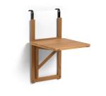 Table de balcon rabattable Amarilis - bois massif d'acacia L 40 x P 42 cm