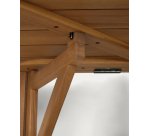 Table de balcon rabattable Amarilis - bois massif d'acacia L 40 x P 42 cm