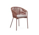 Chaise Yanet corde et pieds acier galvanisé