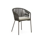 Silla Yanet de cuerda terracota y patas de acero galvanizado