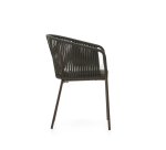 Silla Yanet de cuerda terracota y patas de acero galvanizado