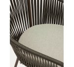 Silla Yanet de cuerda terracota y patas de acero galvanizado