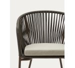 Silla Yanet de cuerda terracota y patas de acero galvanizado