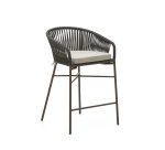 Tabouret Yanet - corde - structure acier galvanisé H 65 cm