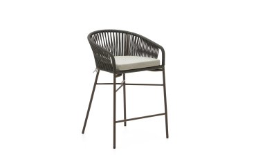 Taburete Yanet de cuerda  y acero galvanizado altura 65 cm