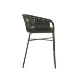Tabouret Yanet - corde - structure acier galvanisé H 65 cm