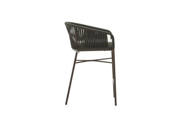 Tabouret Yanet - corde - structure acier galvanisé H 65 cm