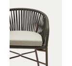 Tabouret Yanet - corde - structure acier galvanisé H 65 cm