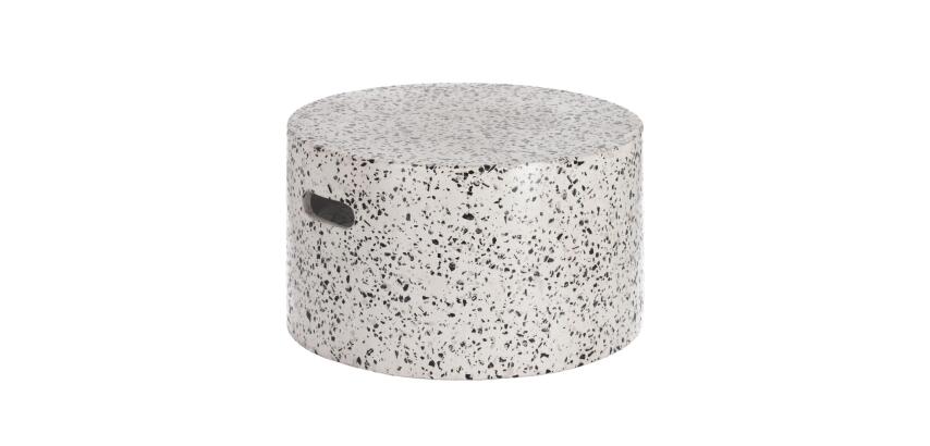 DE_Table basse de jardin Jenell en terrazzo blanc de Ø 52 cm