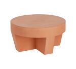 Table basse ronde Vilena en terre cuite de Ø 60 cm