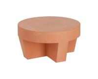 Vilena round outdoor terracotta coffee table, Ø 60 cm