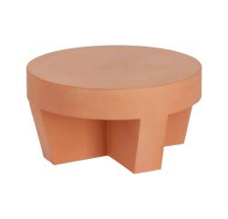 Mesa de centro redonda exterior Vilena de terracota Ø 60 cm