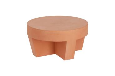Table basse d'extérieur ronde Vilena - terre cuite Ø 60 cm