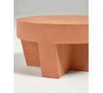 Table basse ronde Vilena en terre cuite de Ø 60 cm