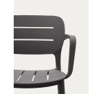 Chaise de jardin Morella en plastique gris