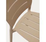 Taburete de exterior apilable Morella beige altura 65 cm
