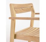 Chaise d'extérieur Victoire en bois de teck massif