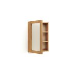 Armoire de toilette avec miroir Kenta en bois de teck massif 50 x 70 cm