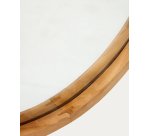 Espejo Magda de madera maciza de teca con acabado natural Ø 45 x 95 cm