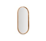 Espejo Magda de madera maciza de teca con acabado natural Ø 45 x 95 cm