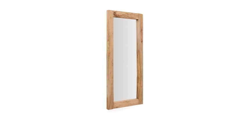 Maden wooden mirror with a natural finish 80 x 180 cm