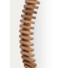 Espejo Polke de madera de teca Ø 100 cm