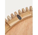 Espejo Polke de madera de teca Ø 100 cm