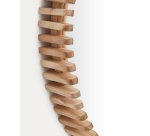 Espejo Polke de madera de teca Ø 80 cm