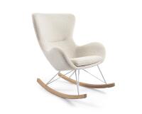 Mecedora Vania de borreguito blanco