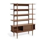 Étagère Carolin en bois plaqué de noyer 130 x 169 cm