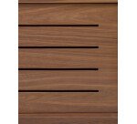 Étagère Carolin en bois plaqué de noyer 130 x 169 cm