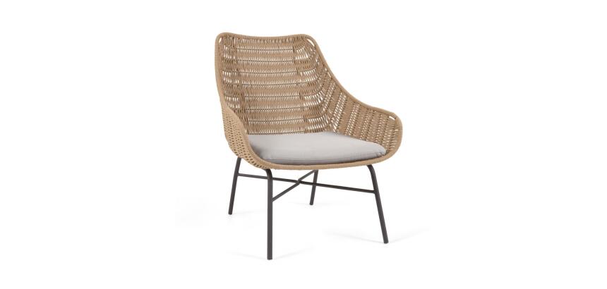 Abeli cord armchair in beige