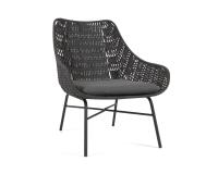Abeli cord armchair in black