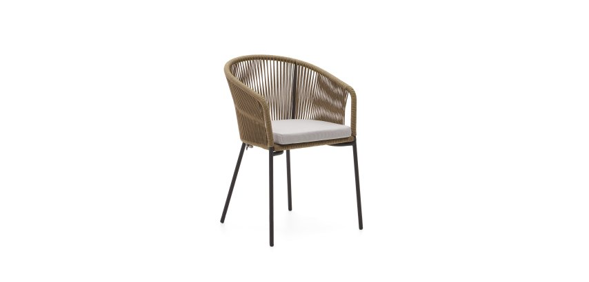 Chaise Yanet - corde - pieds acier galvanisé