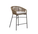 Hocker Yanet - Seil - verzinkter Stahlrahmen H 65 cm