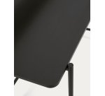 Bureau Galatia en mélaminé noir et pieds en métal laqué noir 120 x 60 cm