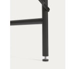 Bureau Galatia en mélaminé noir et pieds en métal laqué noir 120 x 60 cm