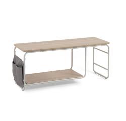 Mueble TV Yamina de melamina y acero con acabado pintado blanco 110 x 46 cm