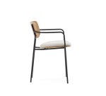 Silla Maureen de chapa de roble acabado natural y metal 