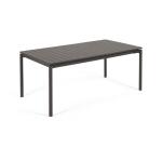 Table de jardin extensible Zaltana en aluminium noir mat 180 (240) x 100 cm