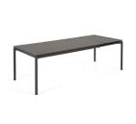 Table de jardin extensible Zaltana en aluminium noir mat 180 (240) x 100 cm