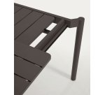 Table de jardin extensible Zaltana en aluminium noir mat 180 (240) x 100 cm