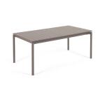 Mesa extensible de exterior Zaltana de aluminio con acabado marrón mate 180 (240) x 100 cm