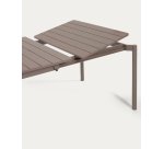 Mesa extensible de exterior Zaltana de aluminio con acabado marrón mate 180 (240) x 100 cm
