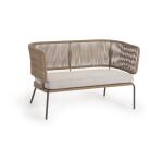 Canapé Nadin 2 places corde et pieds acier galvanisé 135 cm
